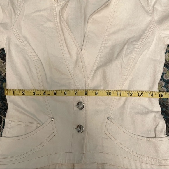 ARMANI EXCHANGE White Denim Blazer -B30 - Picture 10 of 11